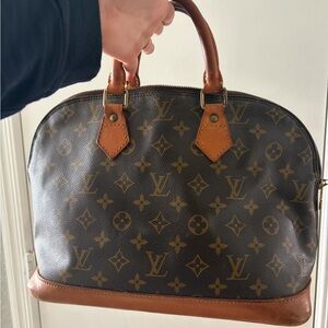 Louis Vuitton Alma PM Monogram Canvas Satchel France VI0998 Authentic Vintage